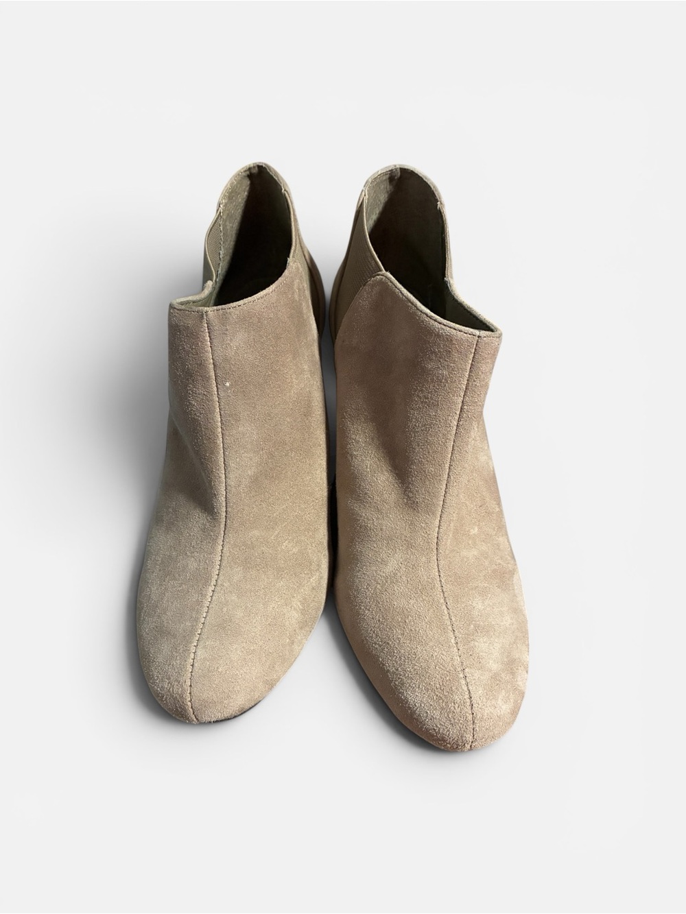Vince Camuto Taupe Suede Wedge Booties - Picture 3 of 6